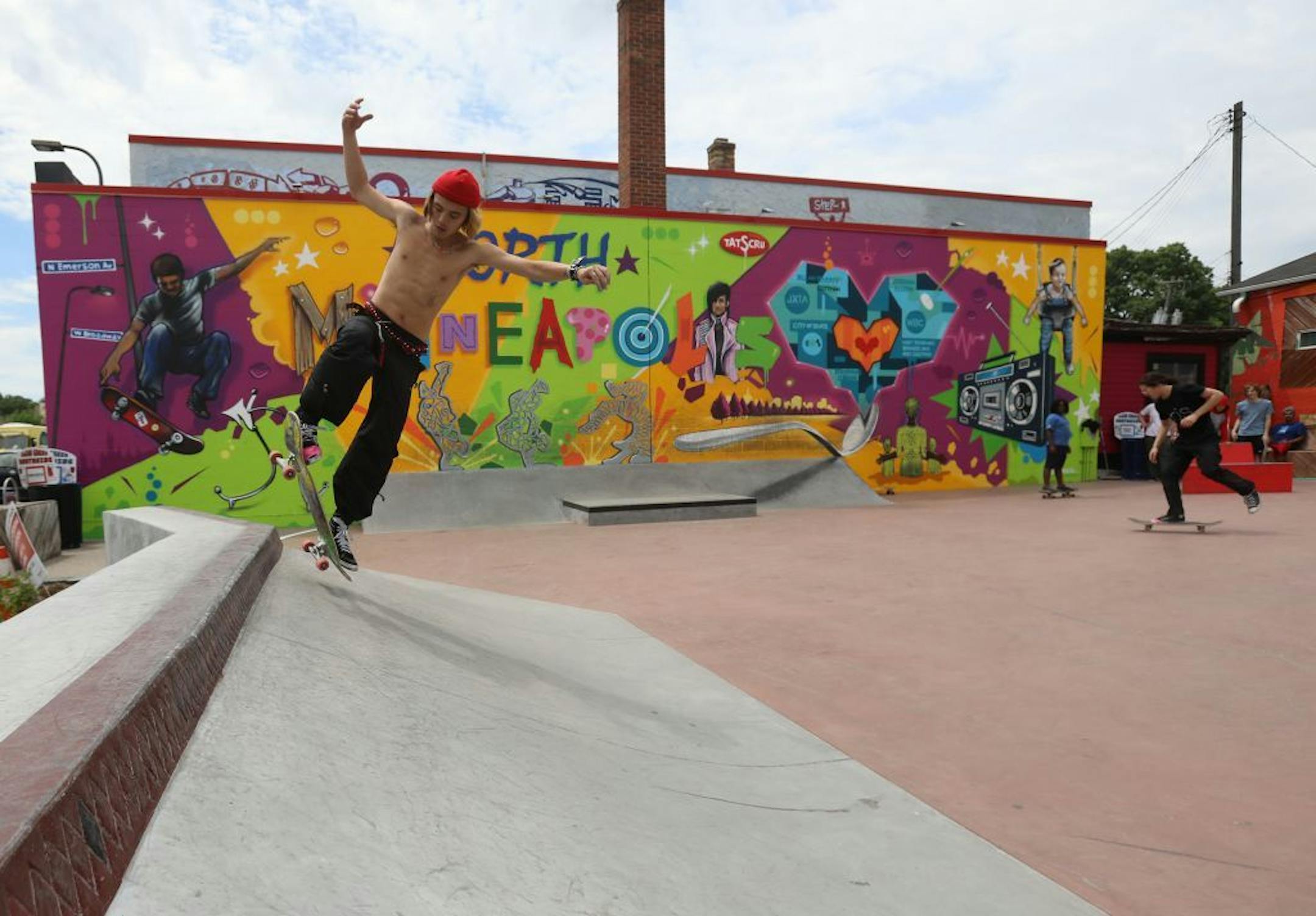 The new Juxtaposition Skate-able Art Plaza in north Minneapolis.