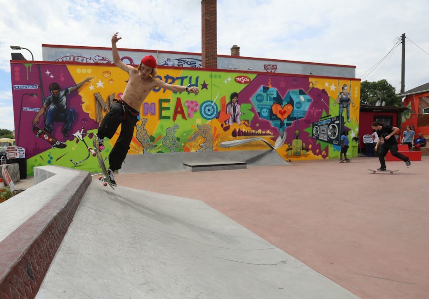 The new Juxtaposition Skate-able Art Plaza in north Minneapolis.