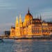 The House of Parliament, fronting the Danube River in Budapest, Hungary, seems every bit the fairy castle when seen at sunset from the deck of the Sce