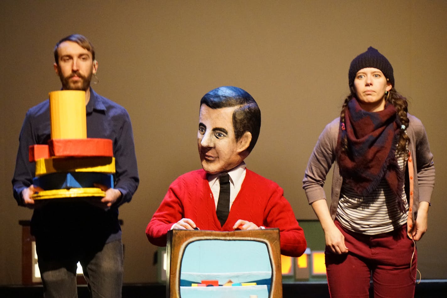 "Make Believe Neighborhood," which is about the life of Mr Rogers and also about the people who are revitalizing the Phillips neighborhood in south Minneapolis, is the biggest show in many years for In the Heart of the Beast Puppet and Mask Theatre.] Richard Tsong-Taatarii&#xef;rtsong-taatarii@startribune.com