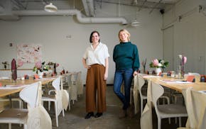 LAB co-owners Jessica Moriarty, left, and Mollie Windmiller stood for a portrait in their space on Wednesday, Feb. 7, 2018 at LAB in Minneapolis. ] AA