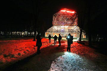 A group of people who play Ingress, an augmented reality game, met recently in Minneapolis to play the game. Ingress is like a geocache, capture the f