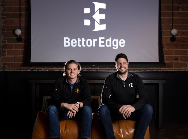 James Seils and Greg Kajewski, co-creators of BettorEdge, a social media platform where people can place bets on sports events, hope to get a big bump