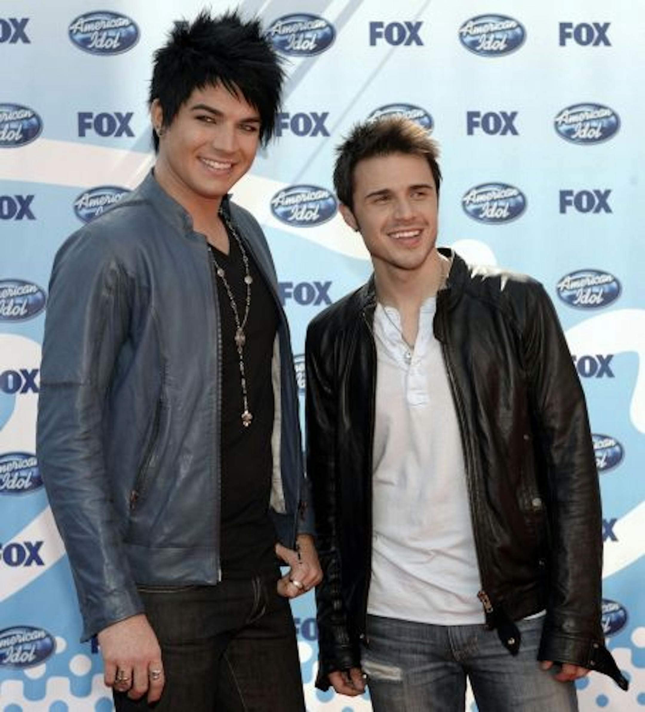 Adam Lambert, left and Kris Allen