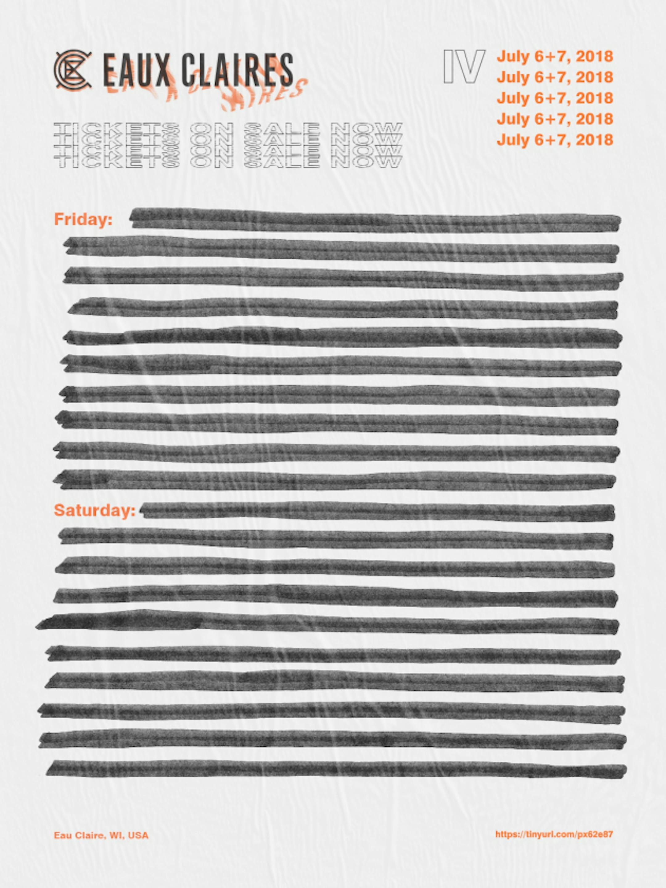 The pseudo-poster for Eaux Claires 2018