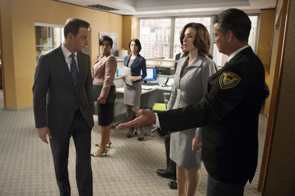 Alicia Florrick (Julianna Margulies, right) and Will Gardner (Josh Charles) in "The Good Wife."