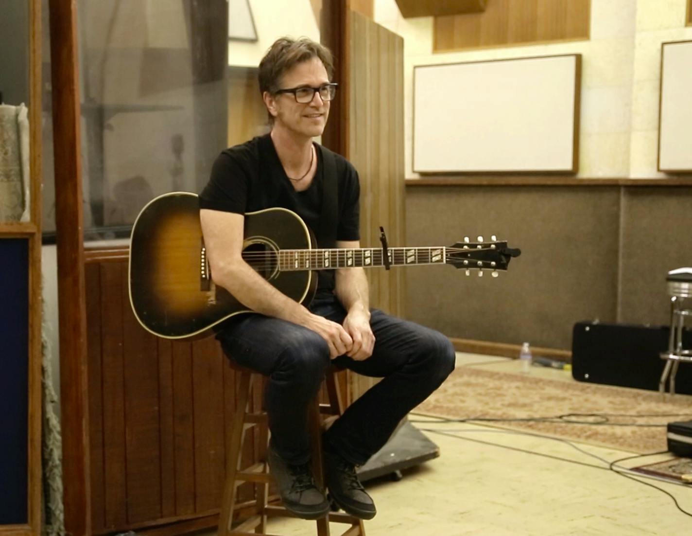 Dan Wilson in the studio during the making of "Re-Covered," a new collection of songs he co-wrote with other singers.