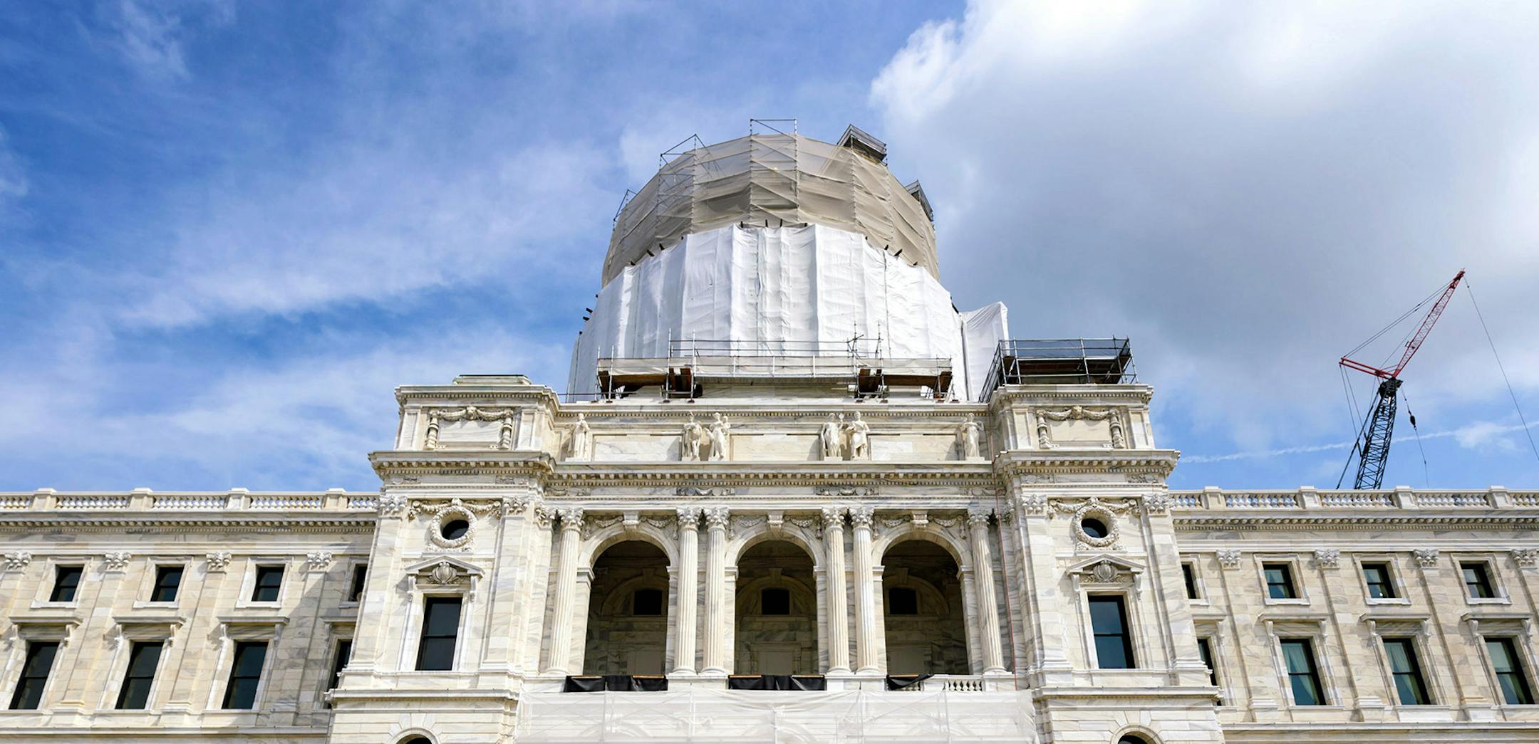 Steps have been restored on the south front of the Capitol and new concrete was poured. ] GLEN STUBBE * gstubbe@startribune.com Monday, August 1, 2016 Minnesota is edging closer to completion of the multimillion-dollar renovation of the State Capitol which is on track to open for the 2017 State Legislature, reconvening Tuesday, January 3. We take a look at progress on the massive overhaul and see what is in store for the re-opening celebration. ORG XMIT: MIN1608011357320407