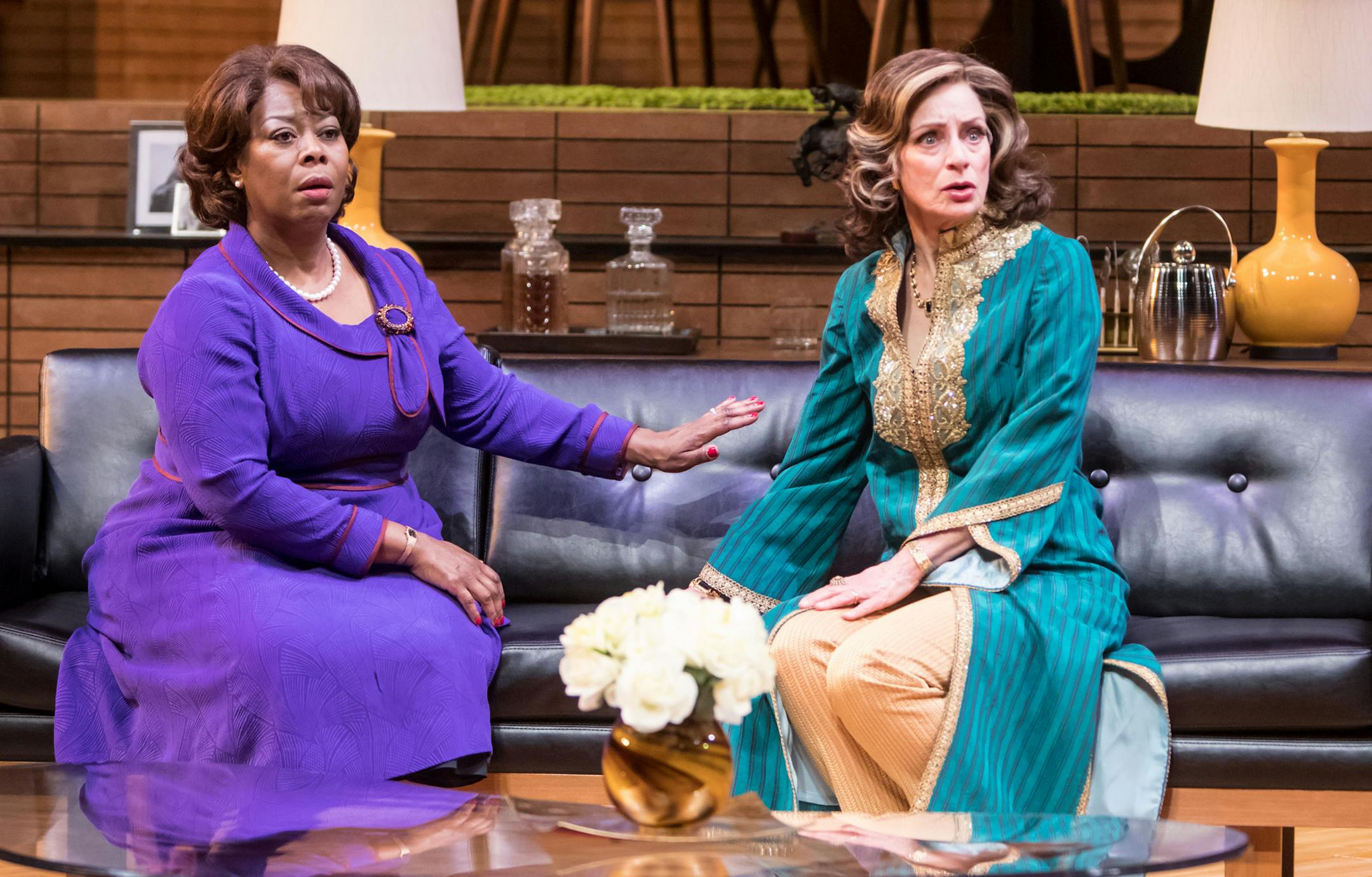 Greta Oglesby and Sally Wingert in "Guess Who's Coming to Dinner?" at the Guthrie Theater.