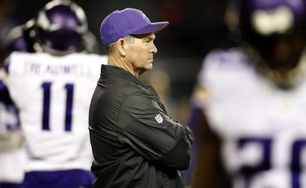Vikings coach Mike Zimmer was back at work Tuesday afternoon following a minor medical procedure.