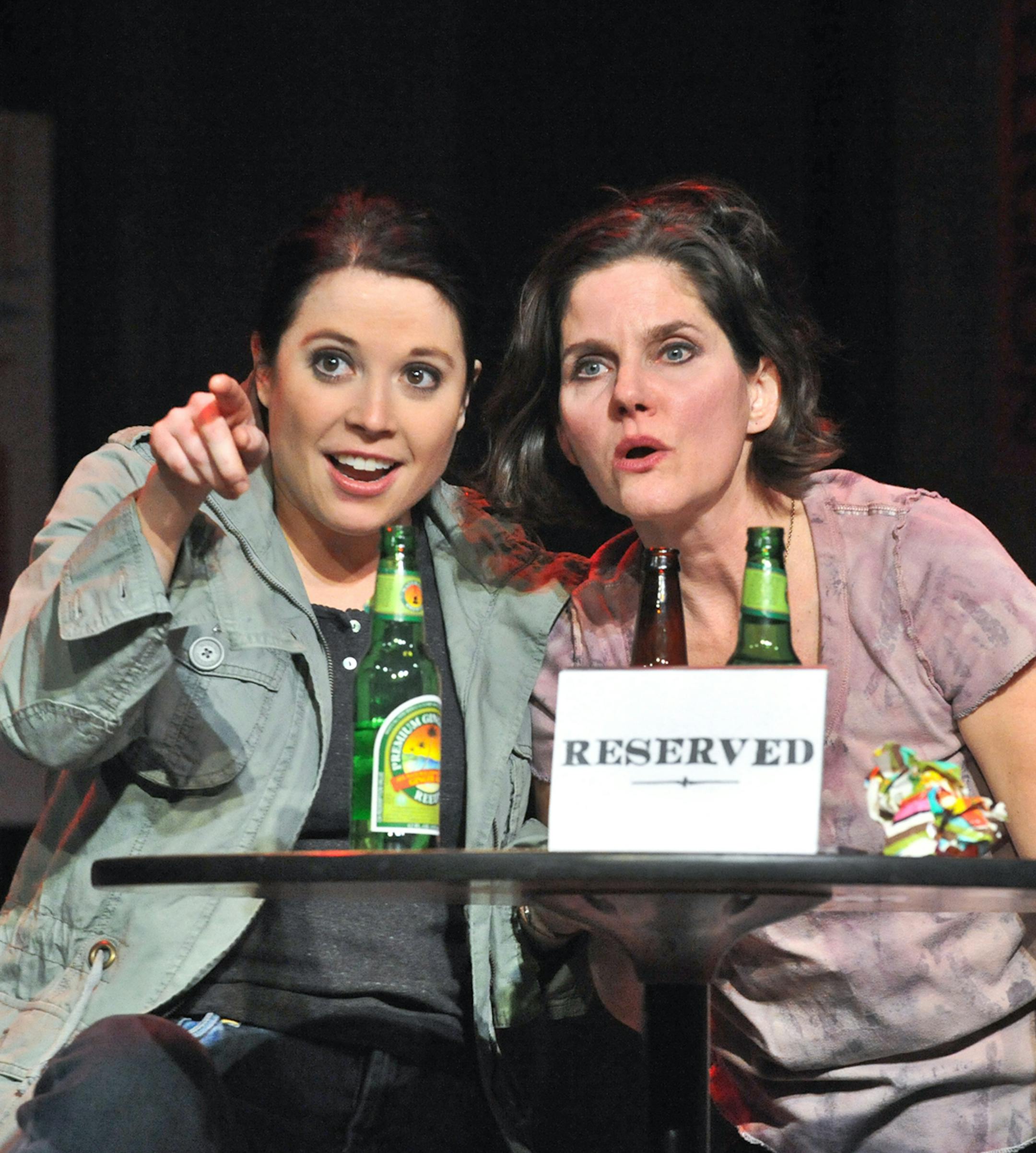 Adelin Phelps as Cassie and Annie Enneking as Thea in "Lullaby" by Theater Latte Da. credit: George Byron Griffiths