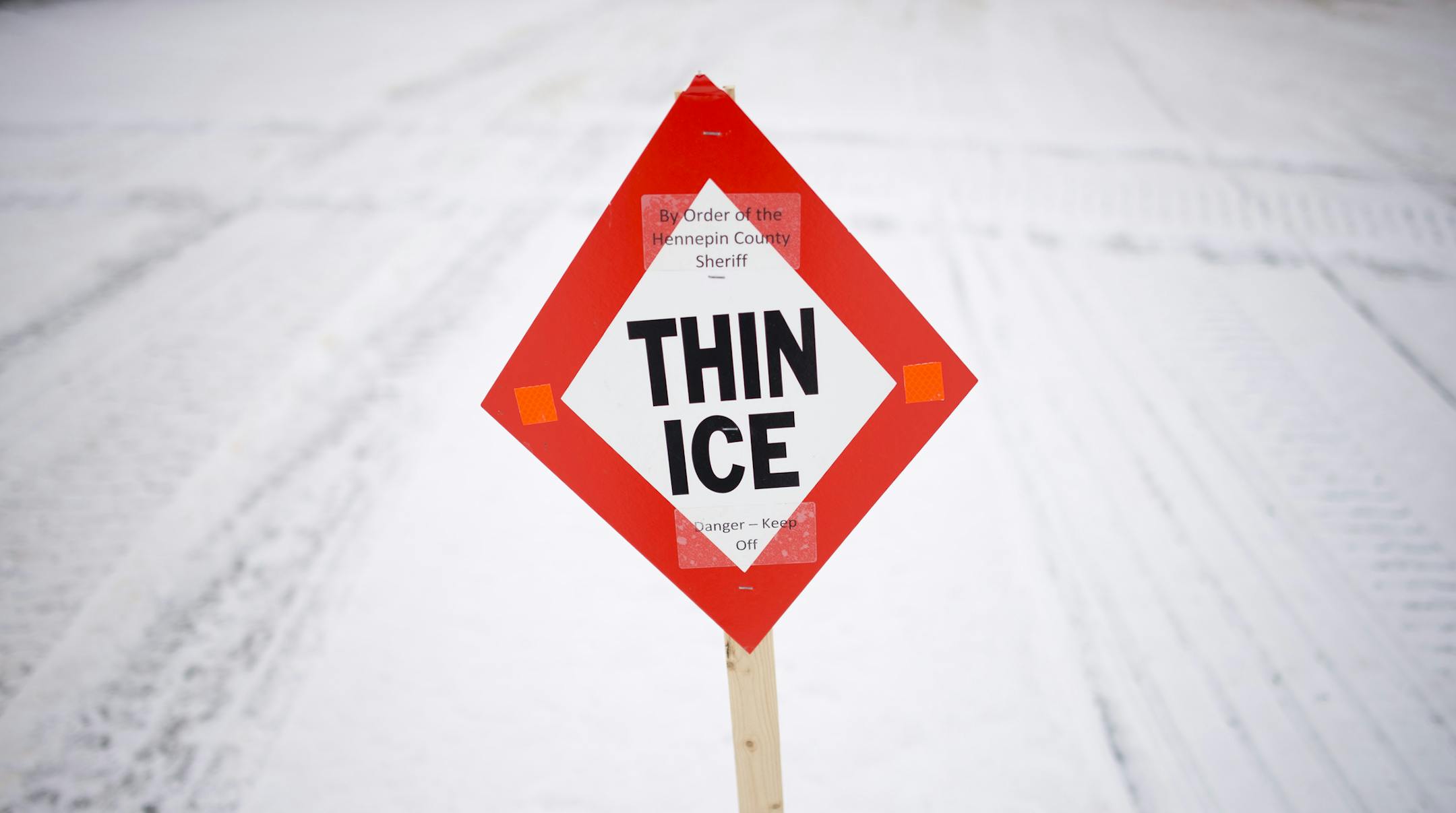 A thin ice sign marks the area under the bridge separating Grays Bay and Wayzata Bay. ] (Aaron Lavinsky | StarTribune) Over the course of a particularly Minnesotan 24 hours, three vehicles have gone through the ice on Lake Minnetonka. Authorities are warning drivers off of the thin ice, which has become tempting during this week's freeze. We'll be taking a look at how this year compares to other years in terms of ice safety (and accidents), and what draws drivers to make this treacherous trek in