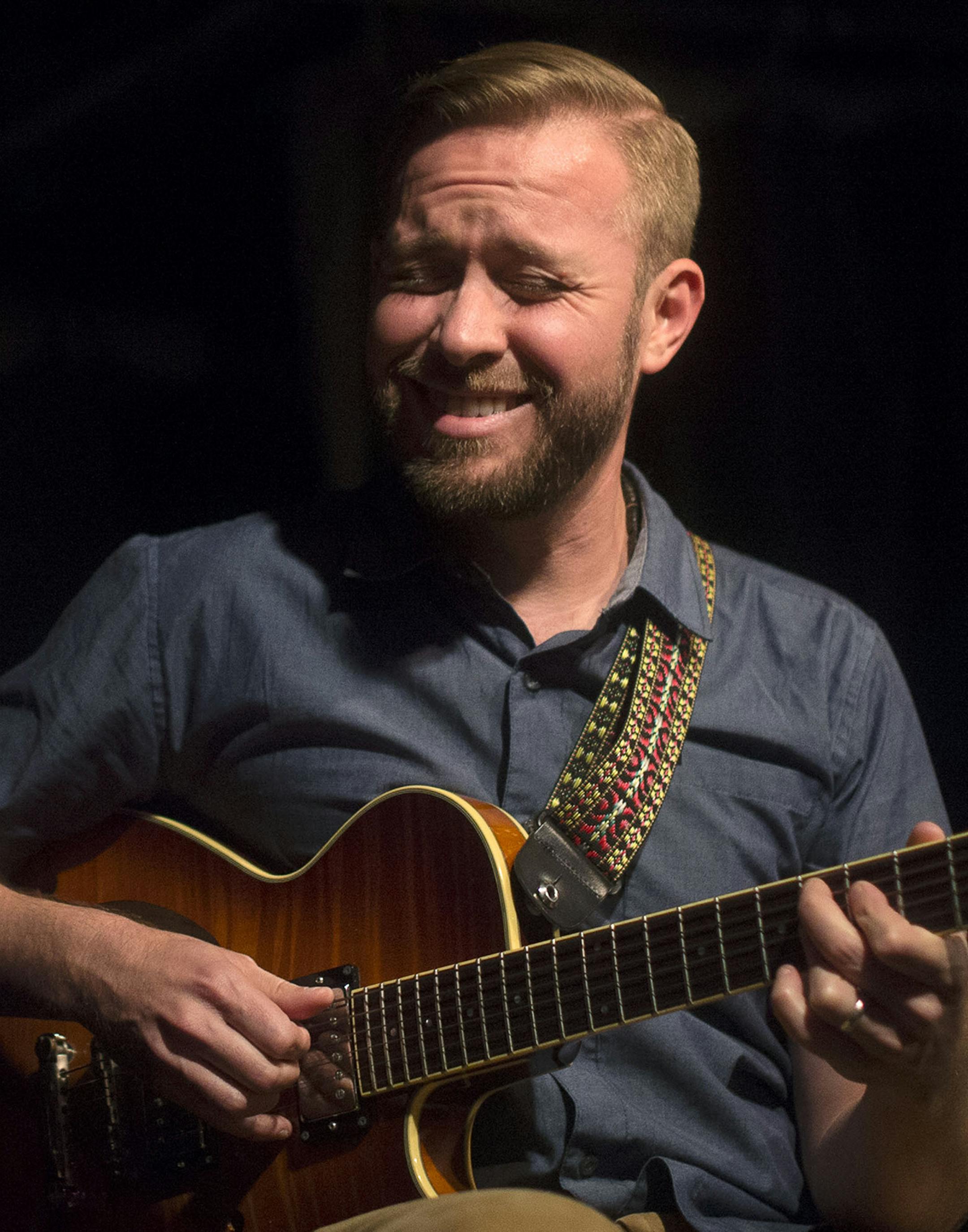 Zacc Harris, of Minneapolis, played the guitar at Vieux Carre, a new jazz club in St. Paul Minn., on Friday July 24, 2015. ] RACHEL WOOLF · rachel.woolf@startribune.com