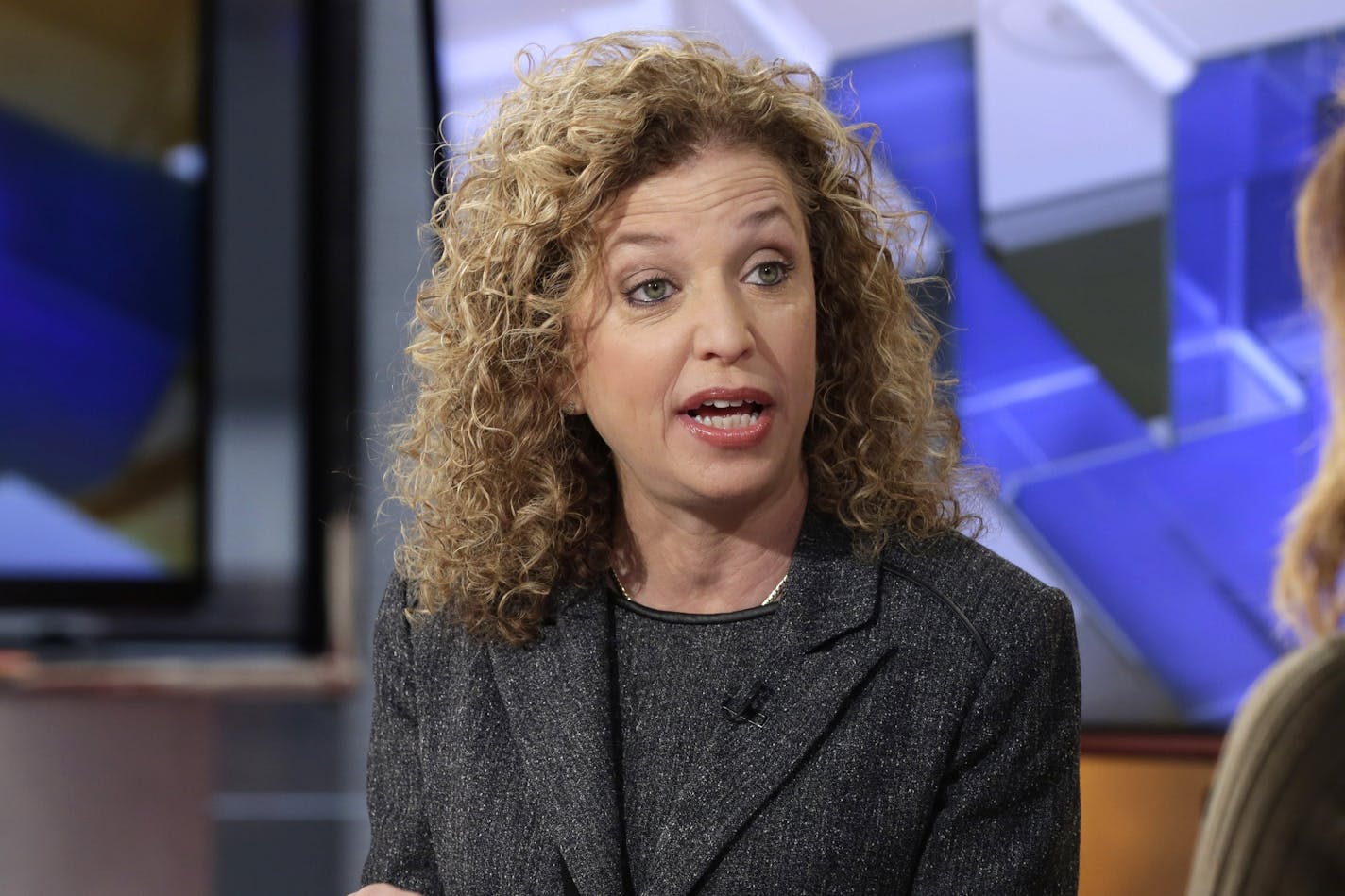 FILE - In this March 21, 2016 file photo, then-Democratic National Committee (DNC) Chair, Rep. Debbie Wasserman Schultz, D-Fla is interviewed in New York. The computers of the House Democratic campaign committee have been hacked in an intrusion that investigators say resembles the recent cyber breach of the Democratic National Committee, a spokeswoman for the committee said Friday, July 29, 2016. As a result of that disclosure Wasserman Schultz announced her resignation this week. (AP Photo/Rich