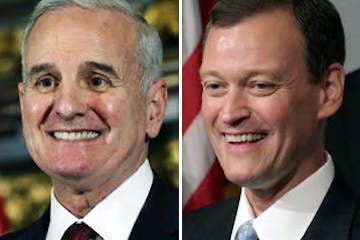 Gov. Mark Dayton and GOP challenger Jeff Johnson