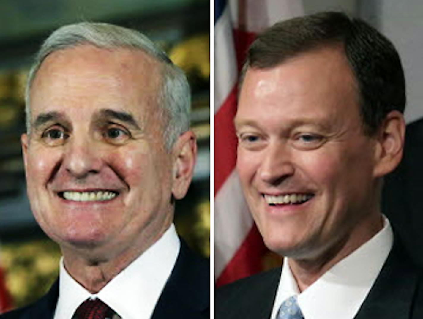 Gov. Mark Dayton and GOP challenger Jeff Johnson