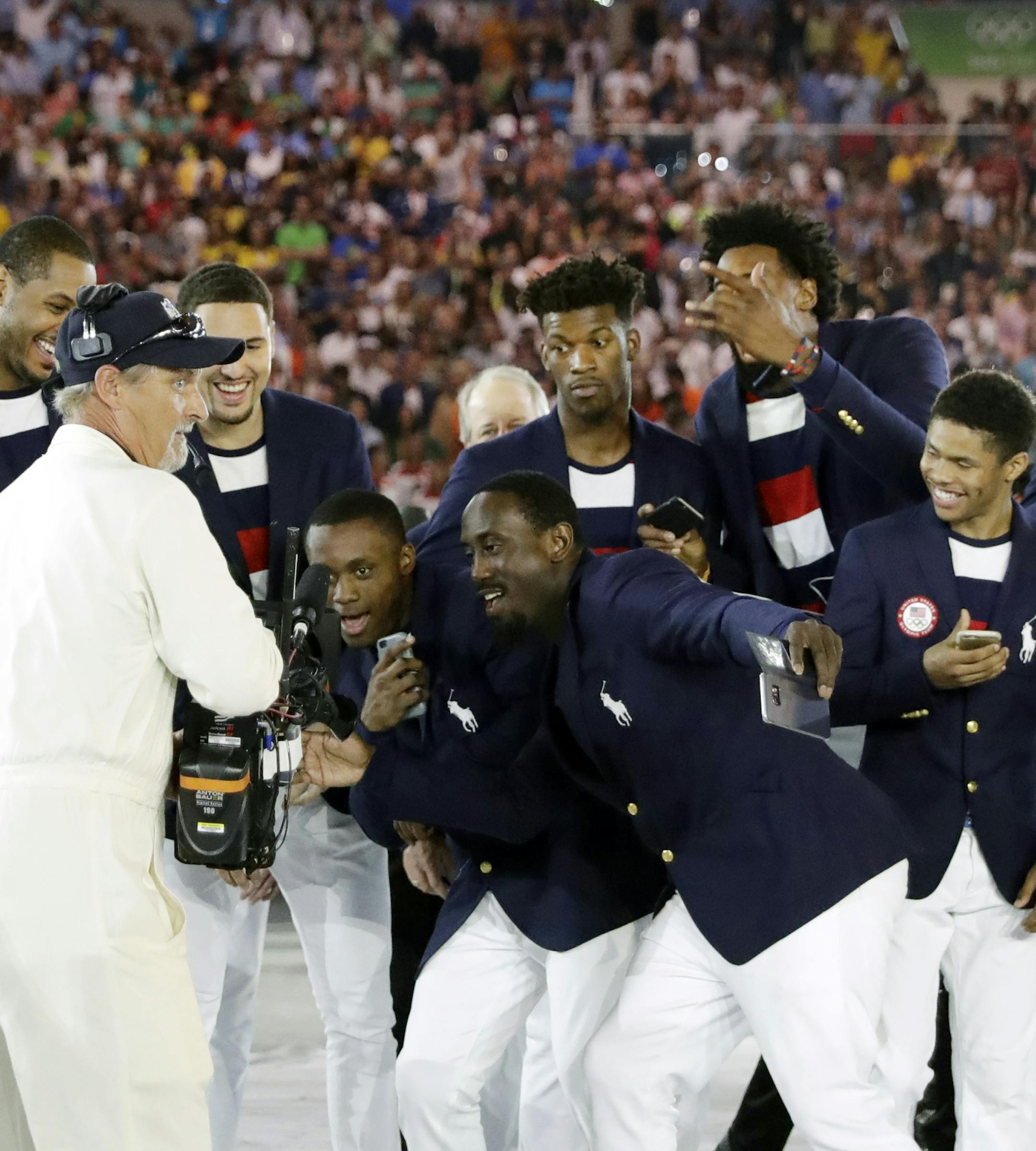 Team United States arrives during the opening ceremony for the 2016 Summer Olympics in Rio de Janeiro, Brazil, Friday, Aug. 5, 2016. (AP Photo/David J. Phillip)