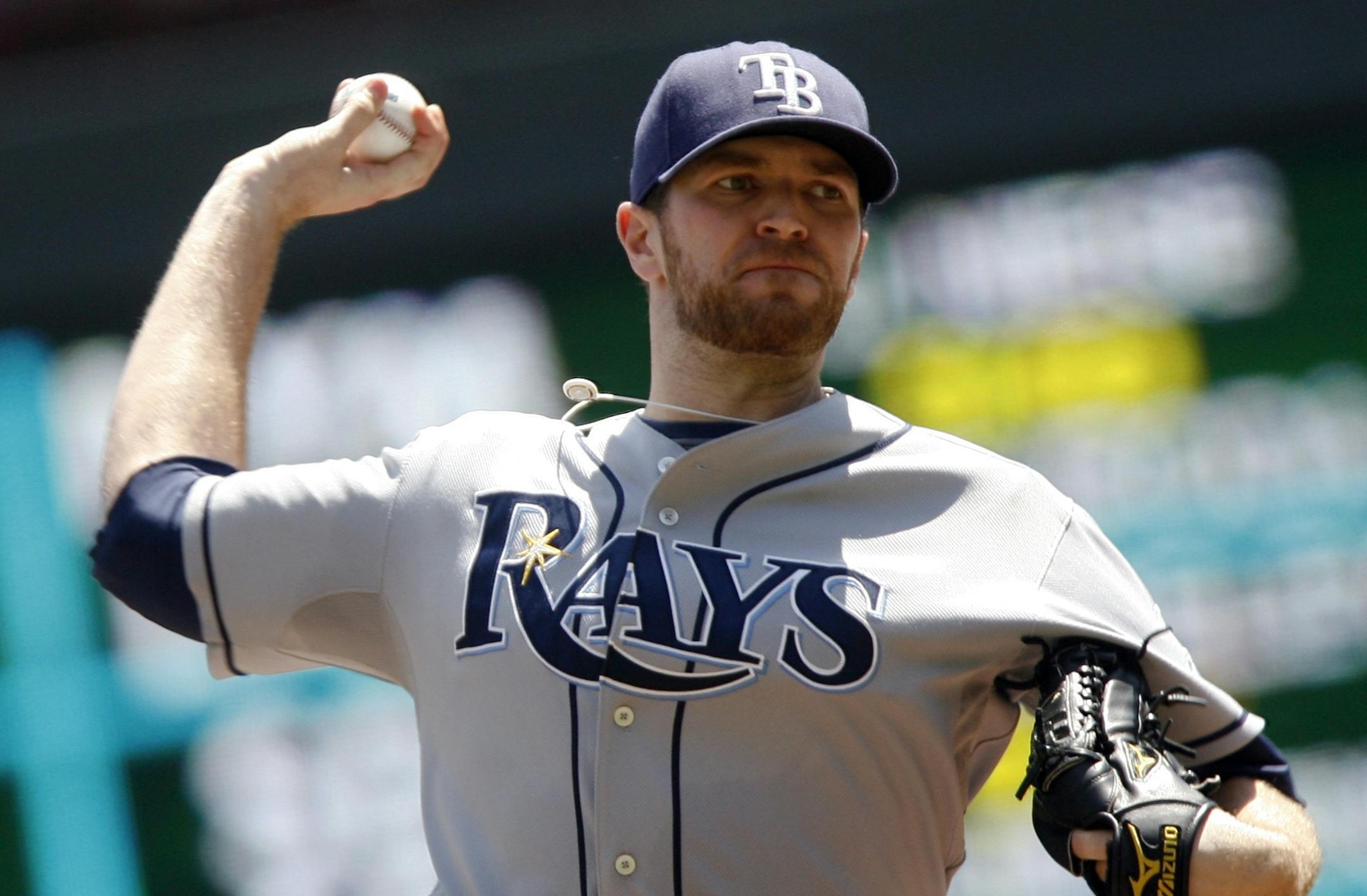Tampa Bay Rays starter Wade Davis fired a pitch during first inning action against the Minnesota Twins at Target Field Wednesday, July 6, 2011.
