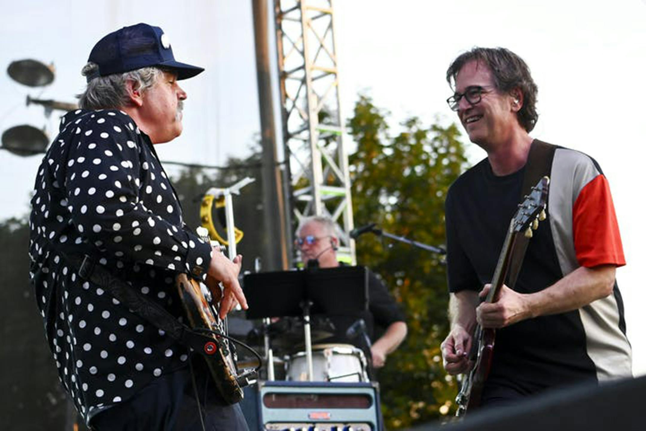 Semisonic bassist John Munson and frontman Dan Wilson previewed new songs last summer at the Basilica Block Party. Semisonic released a new song on Friday. (Aaron Lavinsky/Minneapolis Star Tribune/TNS) ORG XMIT: 1700953