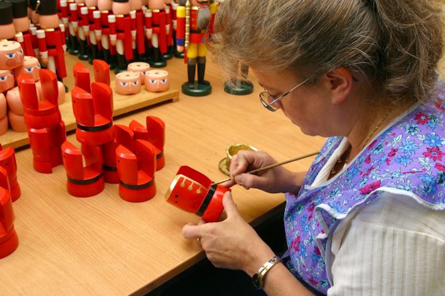 A nutcracker takes shape.