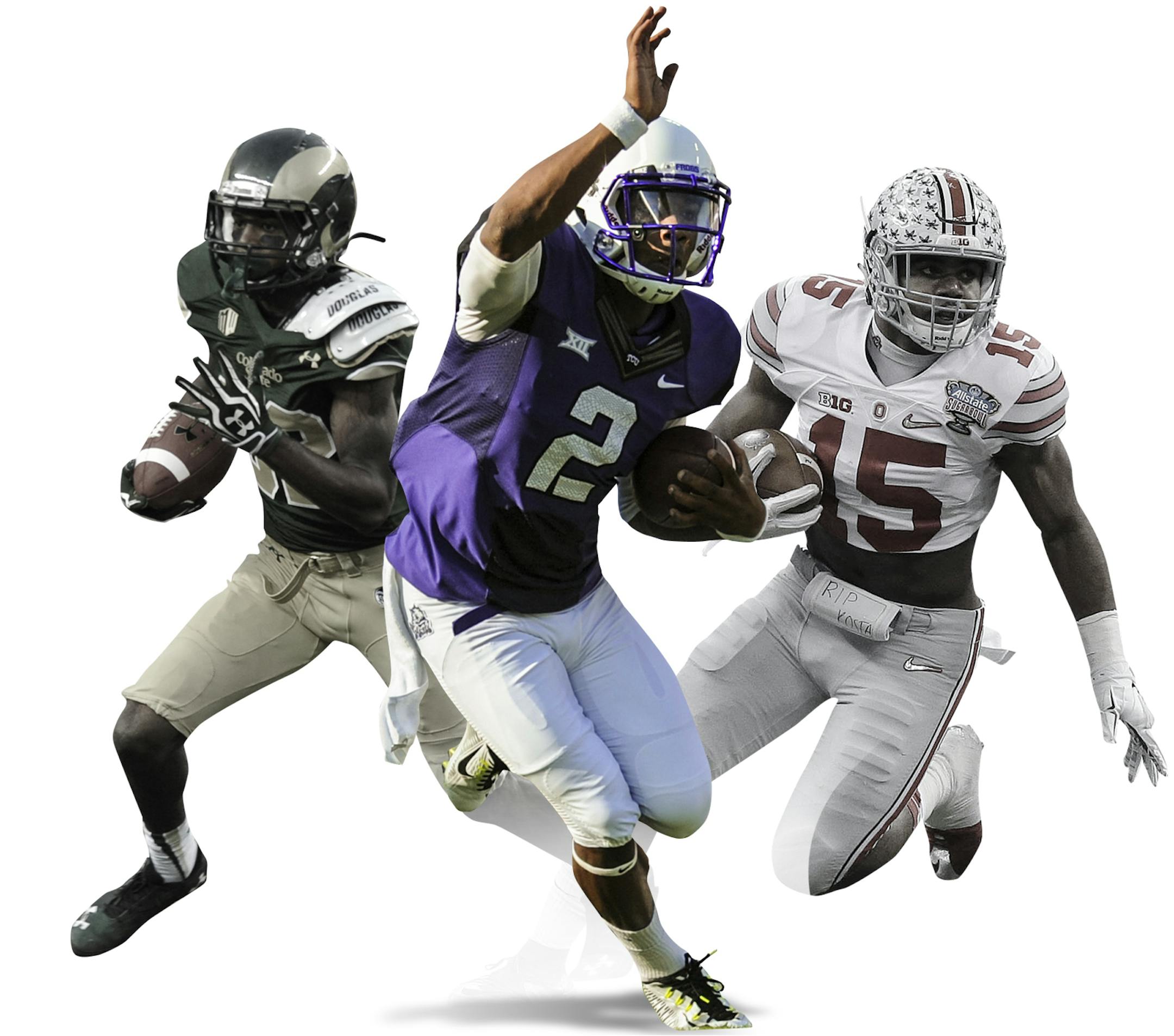 The Gophers football team will face three tough opponents (from left to right) in Colorado State (Sept. 12), No. 2-ranked TCU (Sept. 3) and top-ranked Ohio State (Nov. 7).