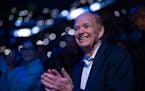 Wolves majority owner Glen Taylor claps during player introductions before the team played Toronto earlier this month.