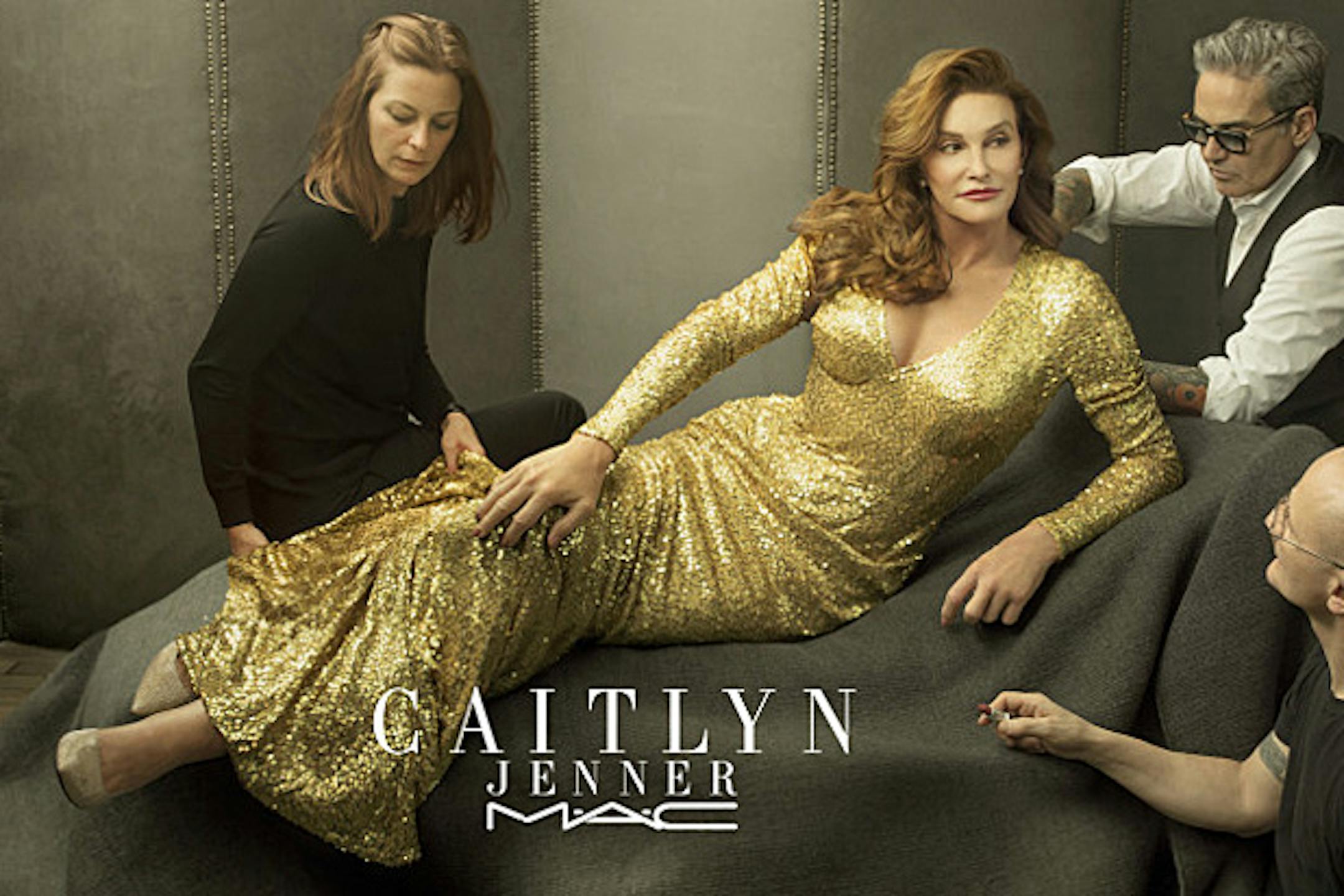 Caitlyn Jenner is shown in a promotional ad for MAC Cosmetics.