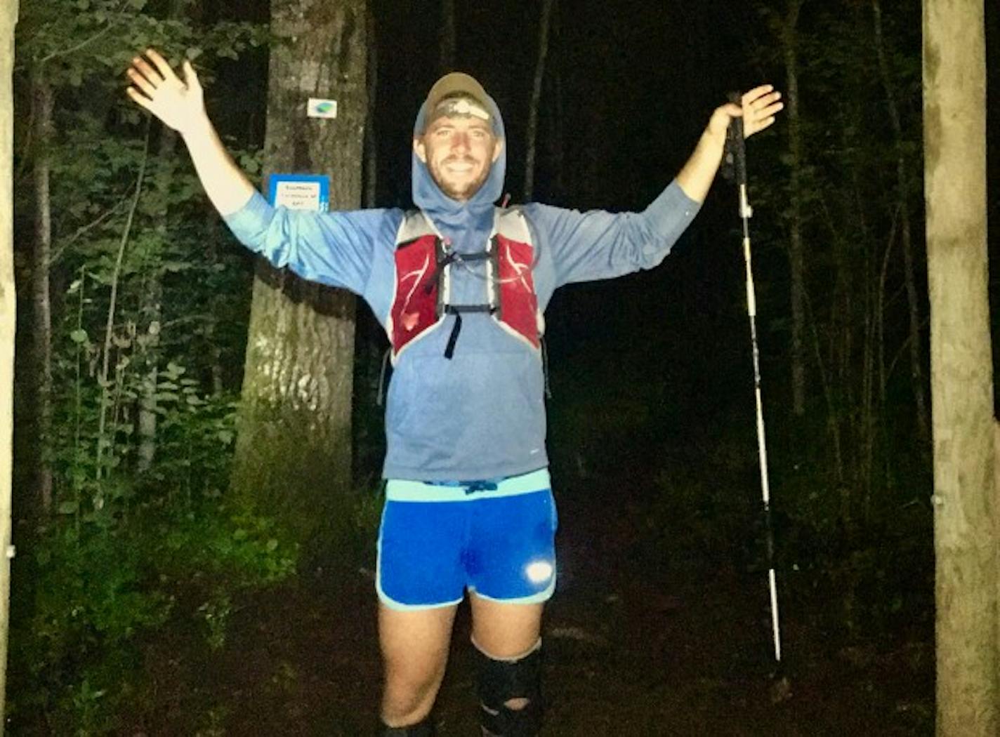 Cameron Schaefer of Mound records the fastest known time for completing the 310-mile Superior Hiking Trail.