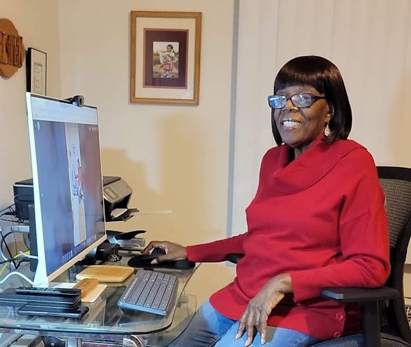 Zenobia Silas-Carson used her computer to access training programs for people with vision impairment.