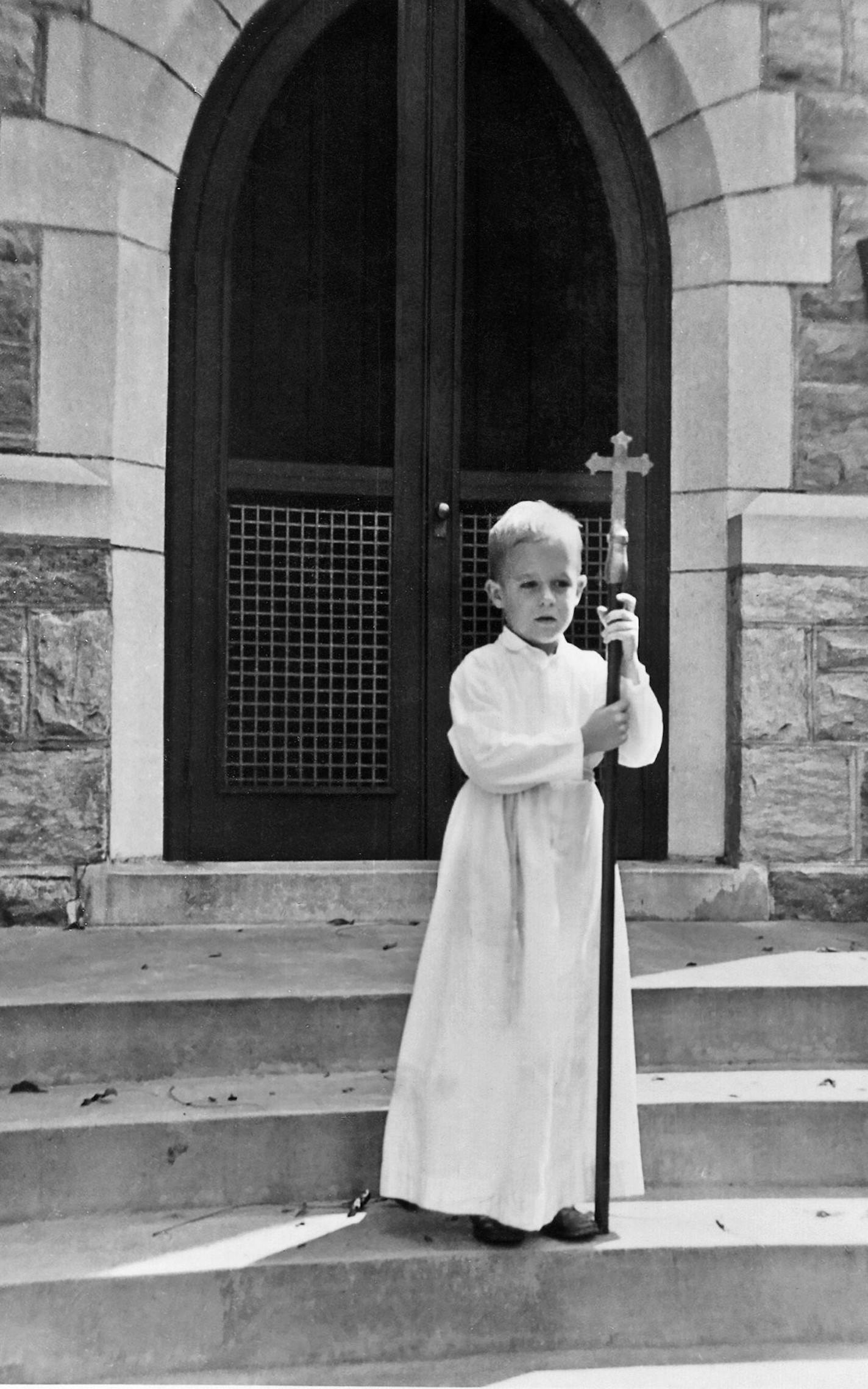 Armistead Maupin as an altar boy. Provided by Harper