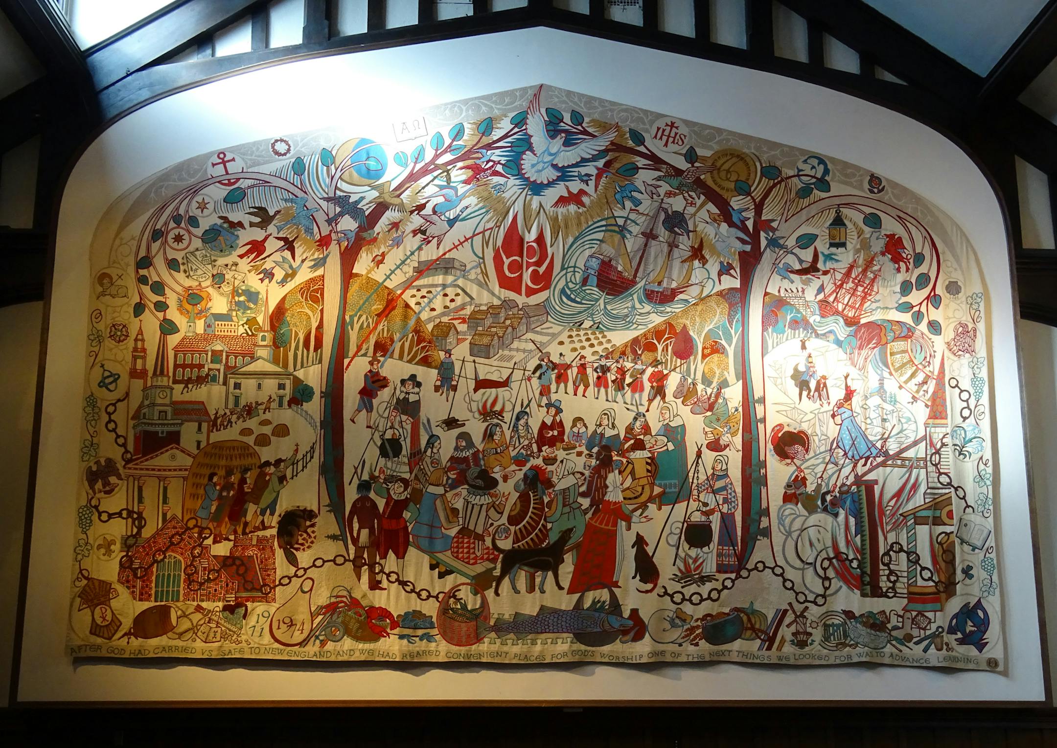 "Churchmen in the New World" in the Guild Hall at Plymouth Congregational Church in Minneapolis. PHOTO BY ALLISON CAMPBELL JENSEN (must credit)