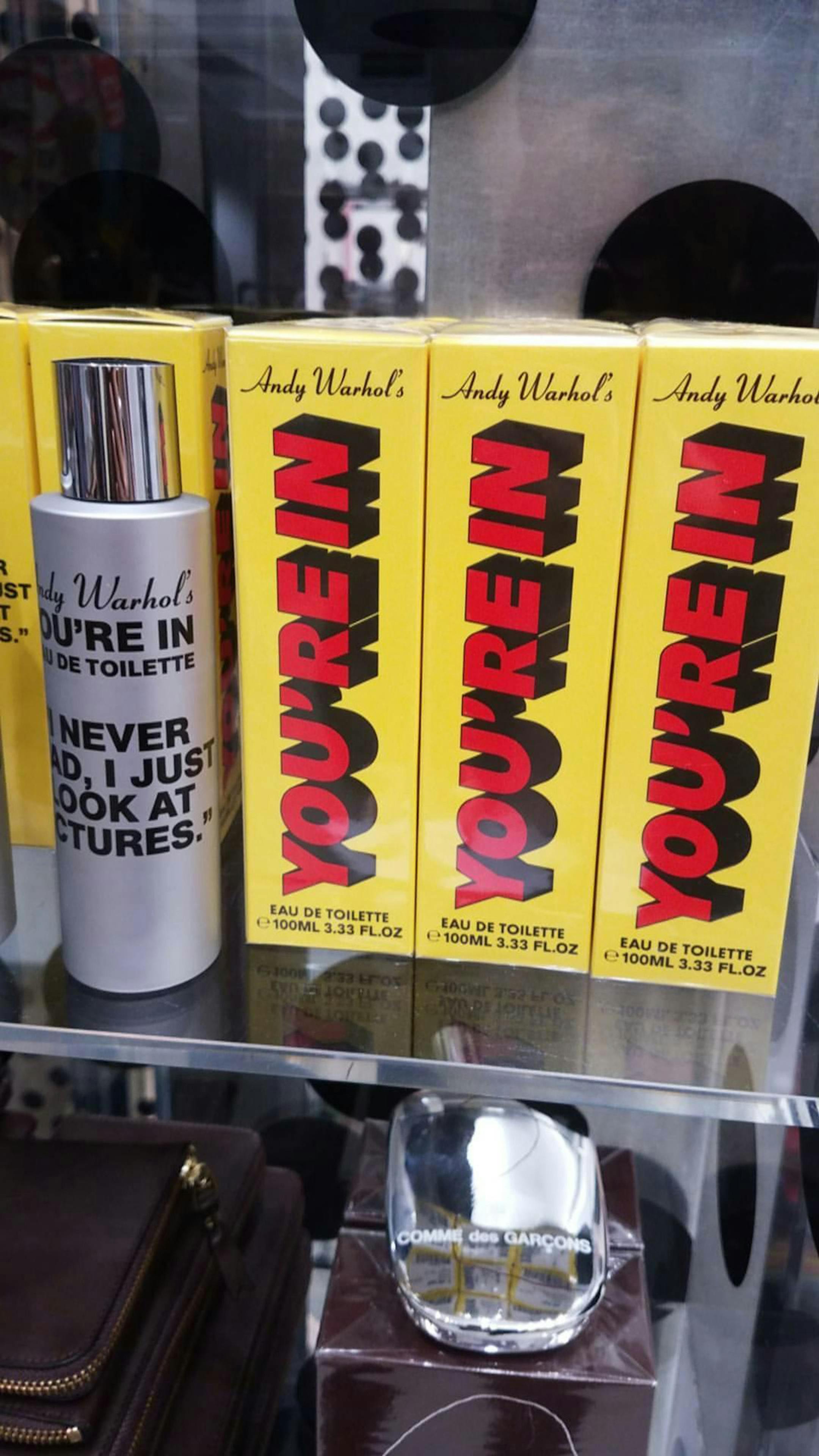 Japanese brand Comme des Garcons released Andy Warhol's "You're In" during New York Fashion Week. (Sara Bauknecht/Pittsburgh Post-Gazette/TNS)