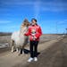 Grace Hugger, 12, was all smiles after she was kissed by a llama named “Canyon” at Carlson’s Llovable Llamas in Waconia.