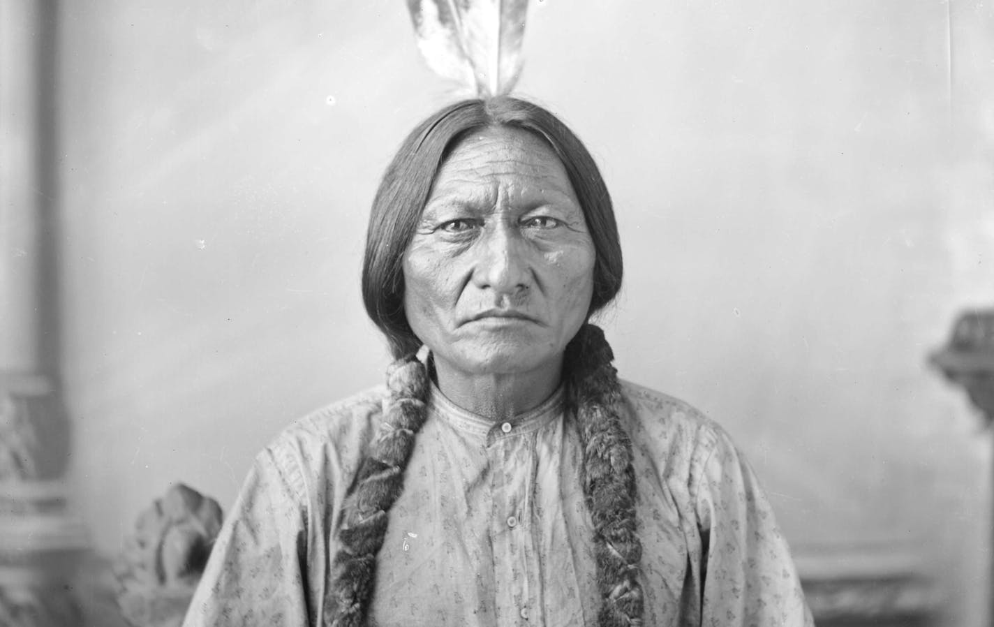 Sitting Bull in a portrait circa 1883 by David F. Barry. Wikipedia