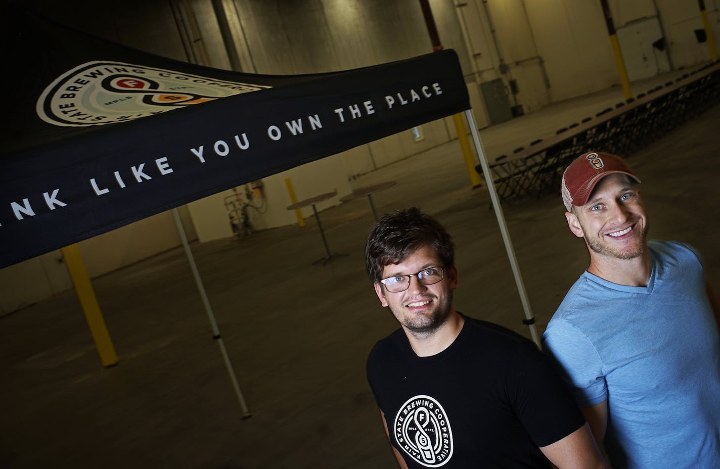 Evan Sallee, left, is a co-founder and Peter Heidorn, right, is the marketing manager who just came on board.Fair State Brewing, the state's only cooperatively owned beer maker, is expanding. It's keeping its original NE Mpls taproom, but adding a Midway production facility that will increase output five-fold.]RichardTsong-Taatarii richard.tsong-taatarii@startribune.com