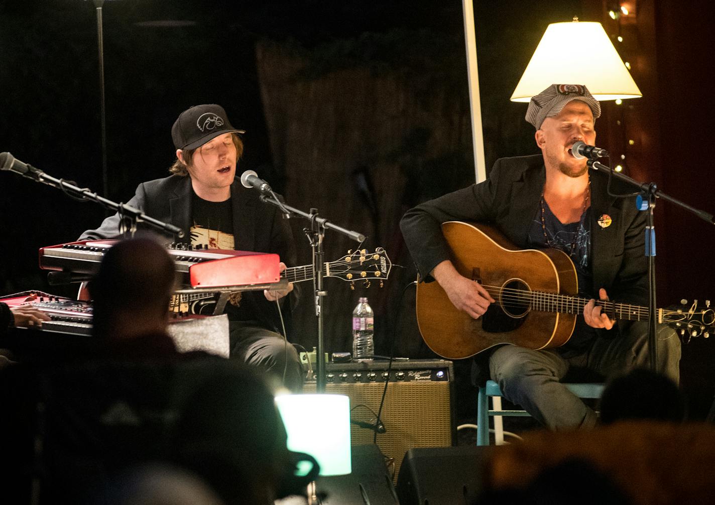 From left, the Pines, Alex Ramsey, Benson Ramsey and David Huckfelt, did not have to be convinced to play Grand Oak Opry. "We wanted to be a part of a community," Benson Ramsey said.