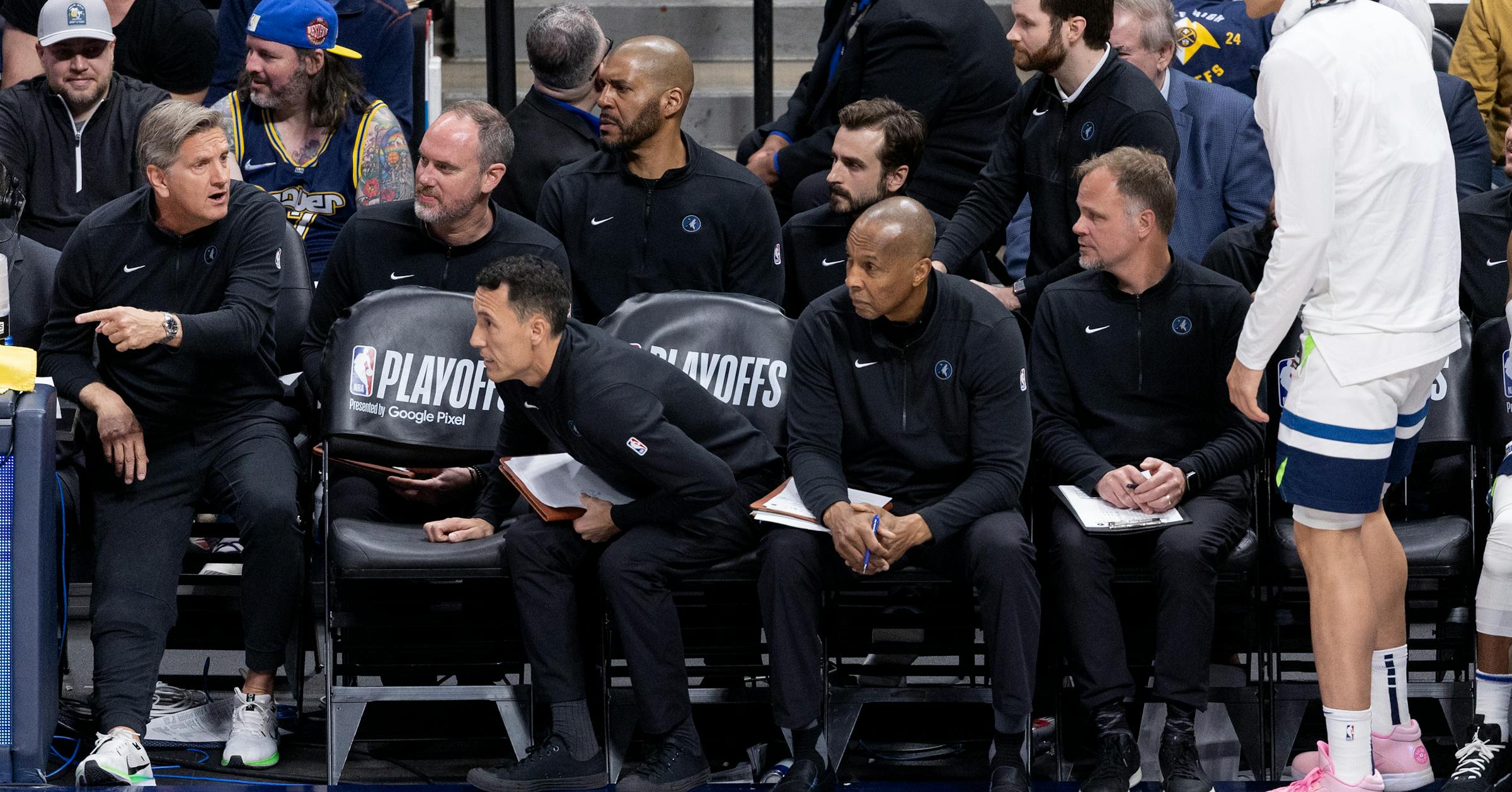 Timberwolves' Chris Finch on coaching from behind the bench