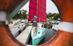 Bert Chamberlain is sailing down the Mississippi River to New Orleans starting this weekend in the sailboat he made and named Box Turtle. He was photo