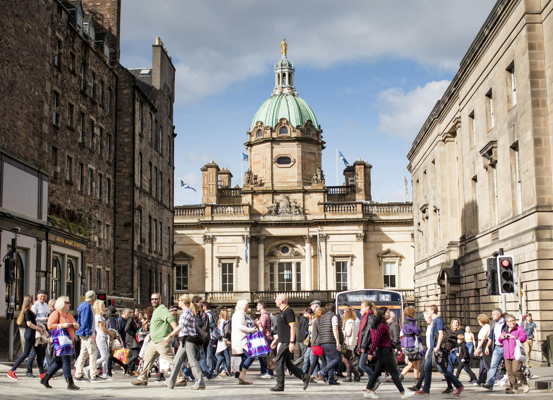 The Bank of Scotland's headquarters is on the Royal Mile, a succession of streets in Edinburgh’s Old Town stretching between Edinburgh Castle and Holyrood Palace.