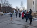 Minneapolis Institute of Art union members held an informational picket on Feb. 16 as part of contract negotiations.