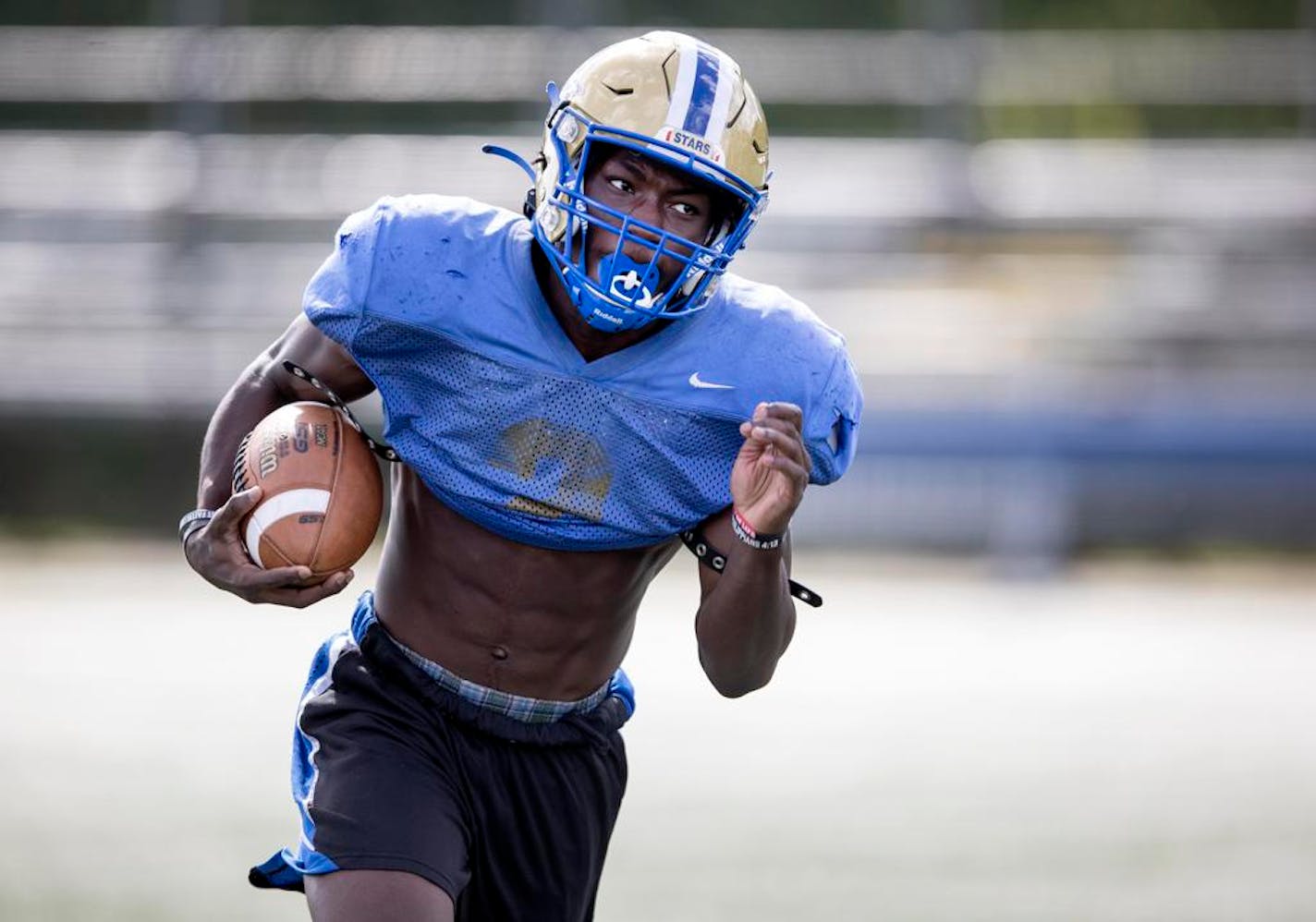 Holy Angels running back Emmett Johnson.