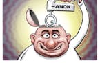 Sack cartoon: This is your brain on QAnon