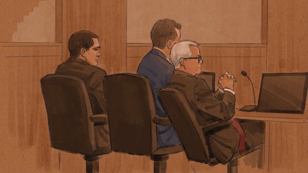 Anton Lazzaro and his attorneys during opening statements at his federal sex-trafficking trial Wednesday.