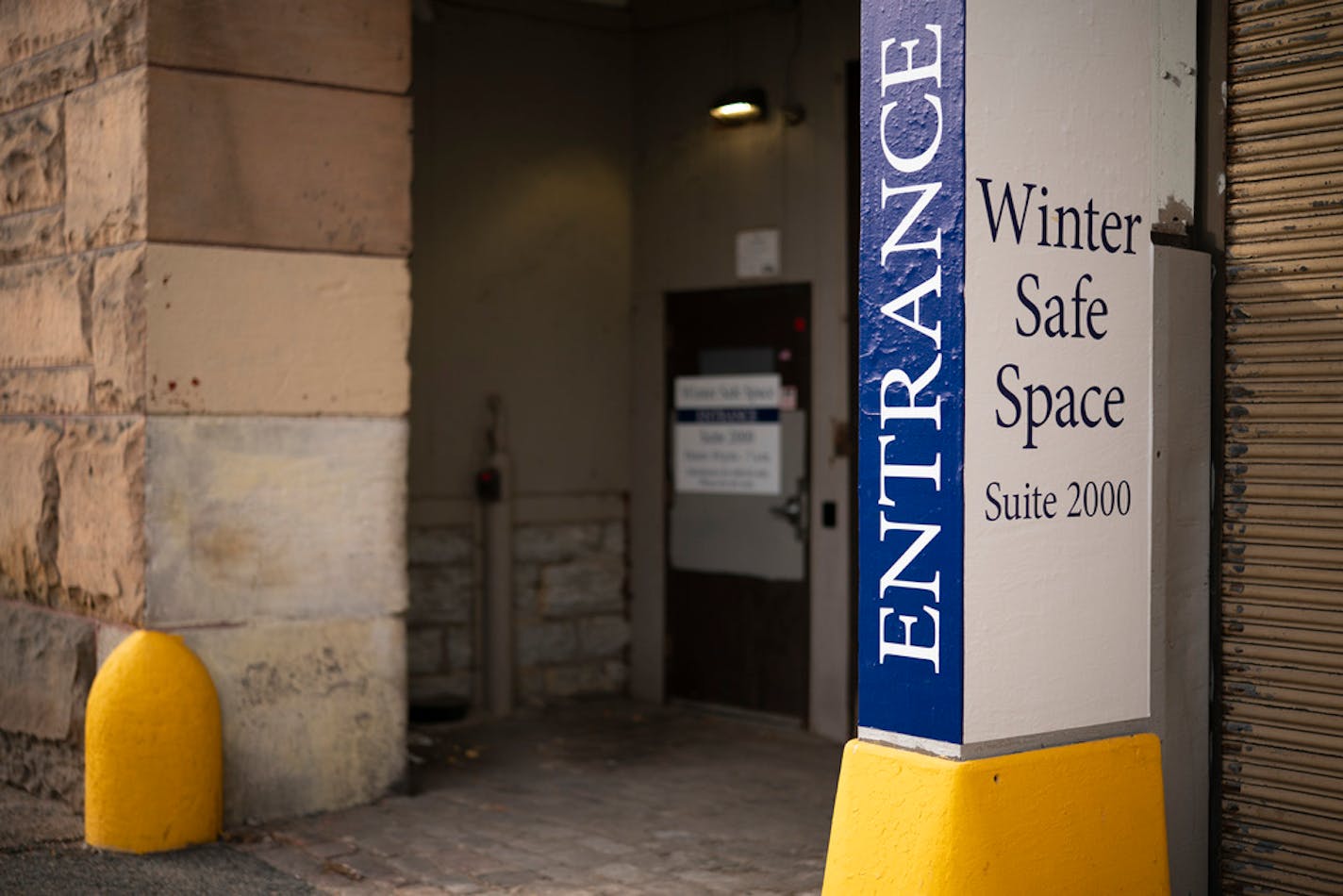 The Winter Safe Space winter emergency shelter at the Ramsey County Government Building in St. Paul.