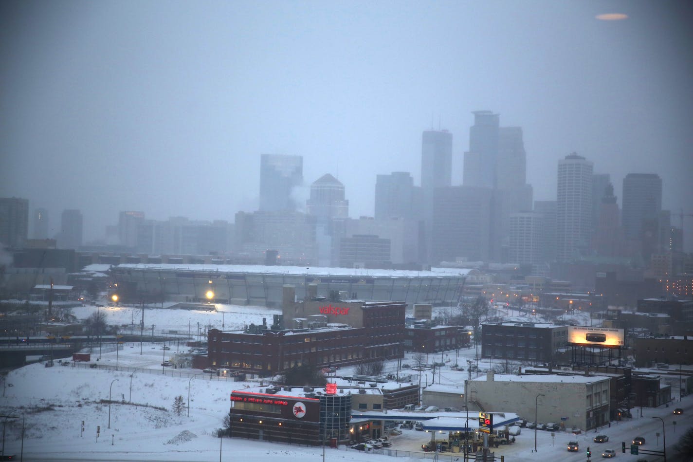 The Metrodome, after its deflation on Jan. 18, 2014.