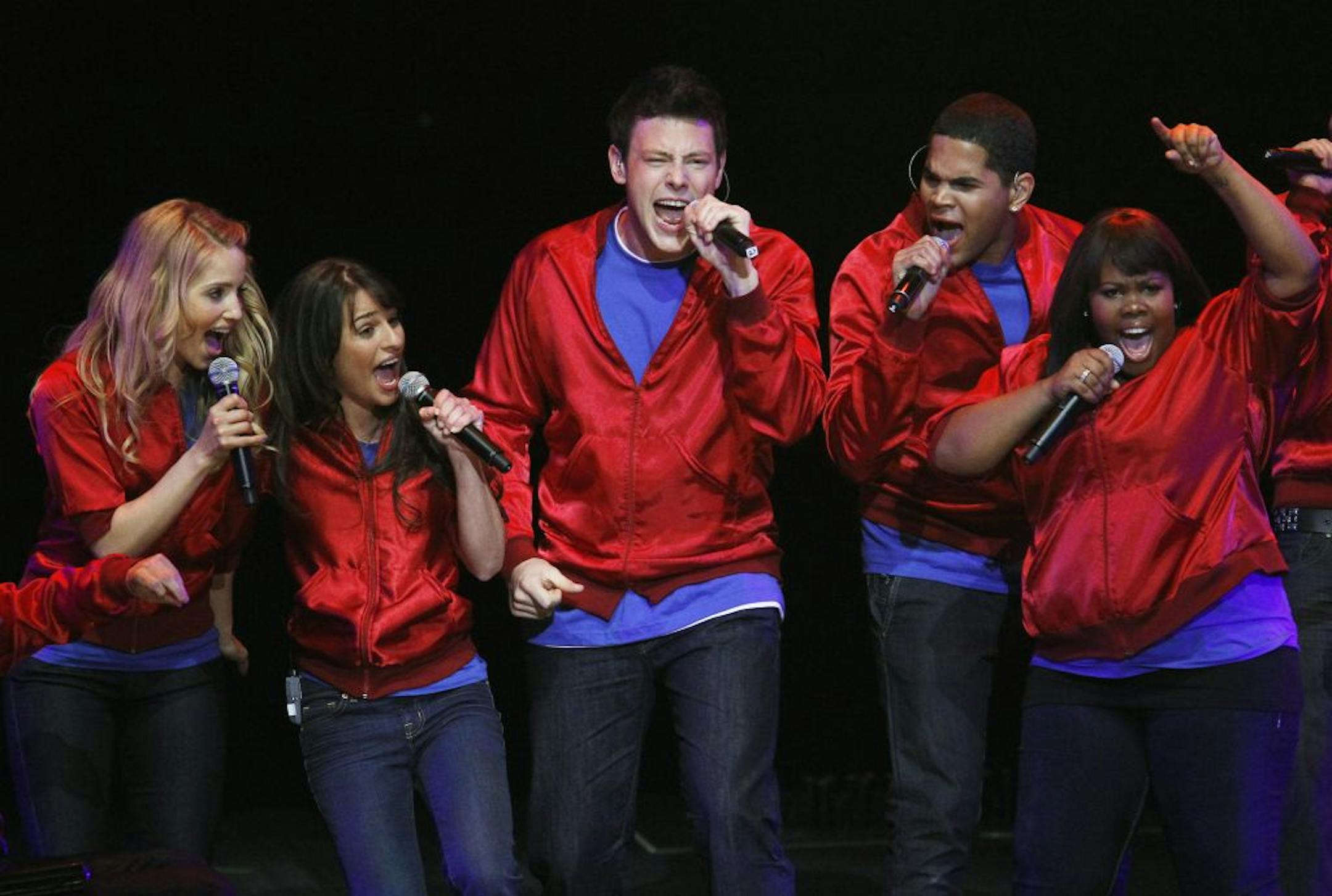 Believe it: The "Glee" cast arrives at Target Center on Wednesday.