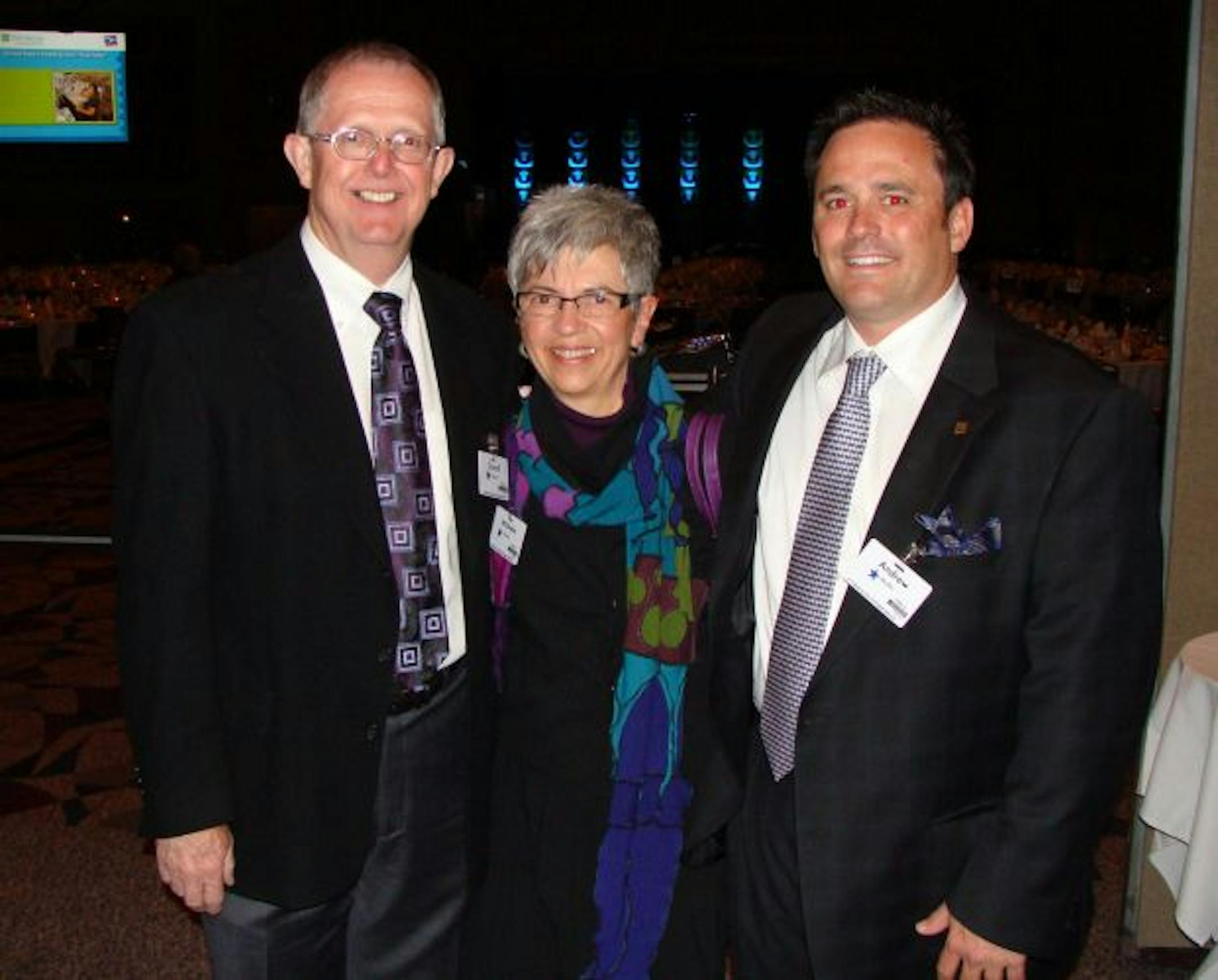Event chairs Carroll and Michele Vance and Andrew Mullin. Michele was a cord blood recipient and Mullin was a marrow donor.