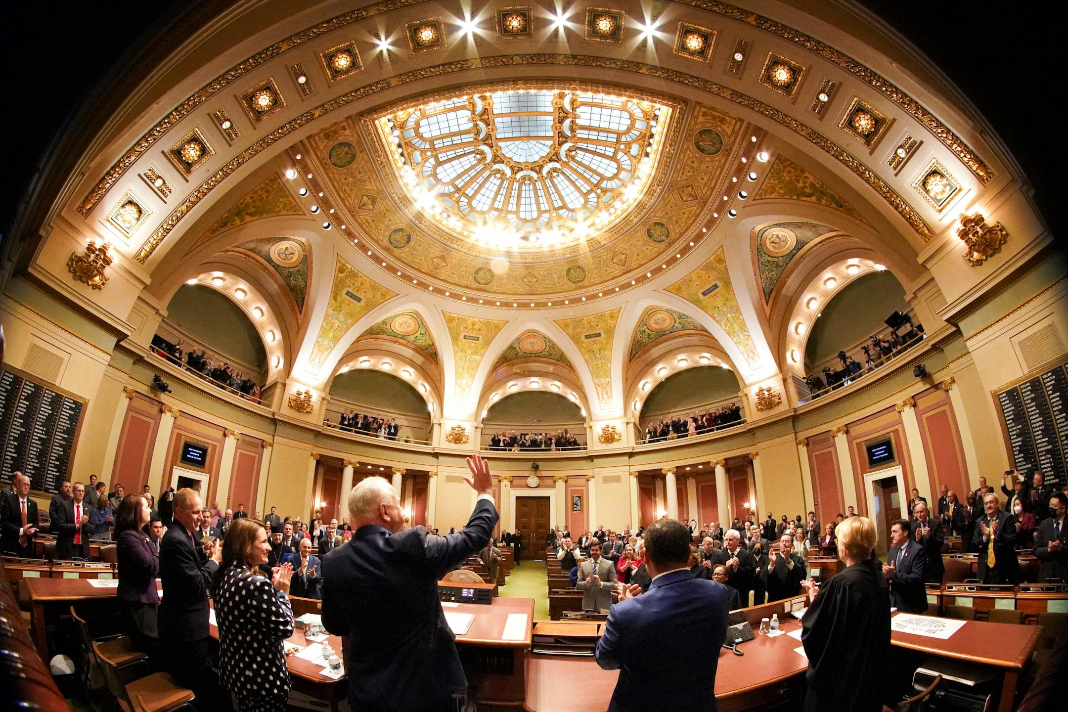For the first time since the start of the pandemic, Gov. Tim Walz delivers his state of the state address.
