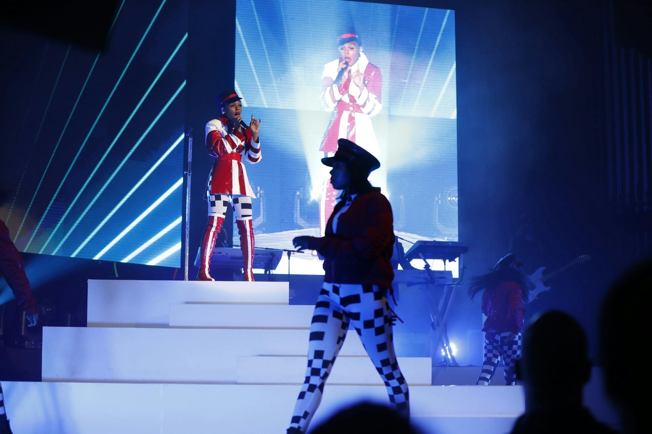 Janelle Monae took to the stage and performed in front of a sellout crowd.