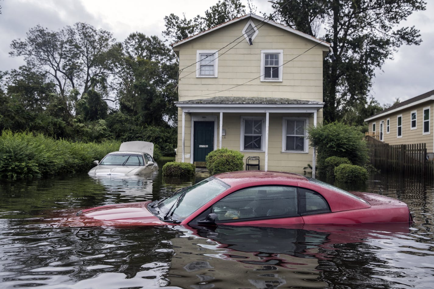 FILE -- A neighborhood in New Bern, N.C., flooded by Hurricane Florence on Sept. 15, 2018. Real estate markets are already feeling the effects of climate change, researchers say. (Victor J. Blue/The New York Times)